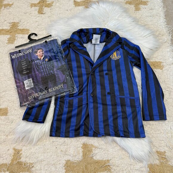 Rubies Wednesday Nevermore Academy Black & Blue Jacket Costume 10-12 - Picture 2 of 8